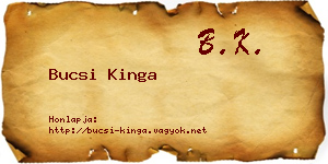 Bucsi Kinga névjegykártya